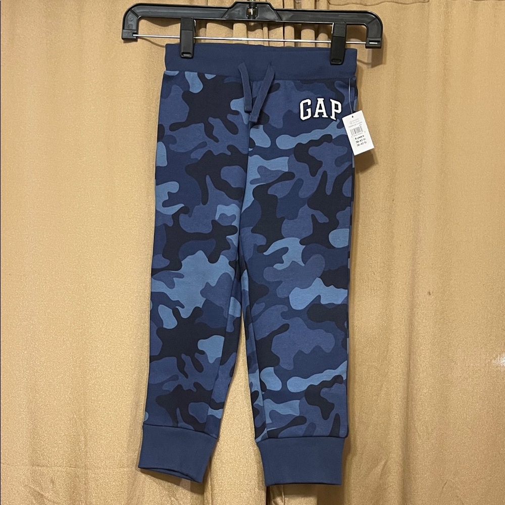 GAP Kids Blue Camo Sweatpants/Joggers Functional Drawstring